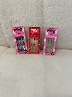 imPRESS MINI Press-On Manicure Lot of 3 Girls Halloween Designs
